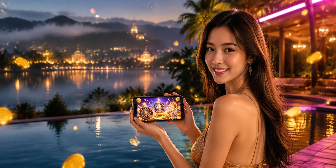 Giao diện ứng dụng cá cược neon tại Đà Lạt về đêm với ánh đèn rực rỡ