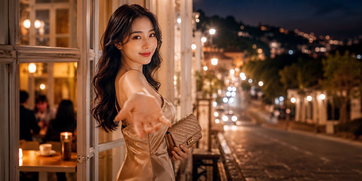 Người dùng tại Đà Lạt ngồi cà phê tra cứu ưu đãi hoàn trả trên điện thoại trong buổi sáng se lạnh